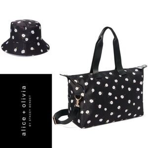 Alice and Olivia tote and matching bucket hat NWT